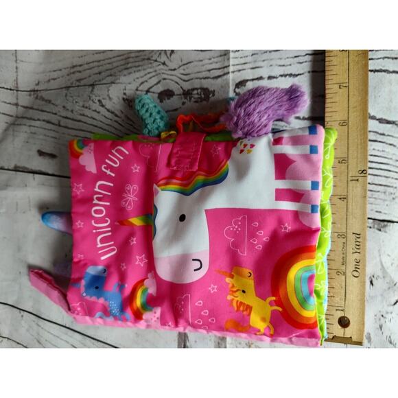 Make Believe Ideas Sensory Snuggables Unicorn Fun Tails Soft Cloth Book - Picture 8 of 8